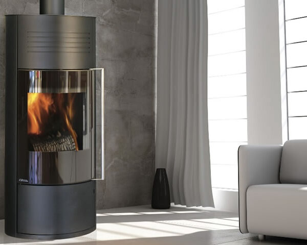 Poêle à bois Ilam porte verre sérigraphié