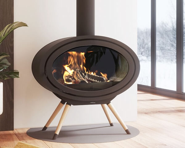 Poêle à bois Oval Front supports multiples